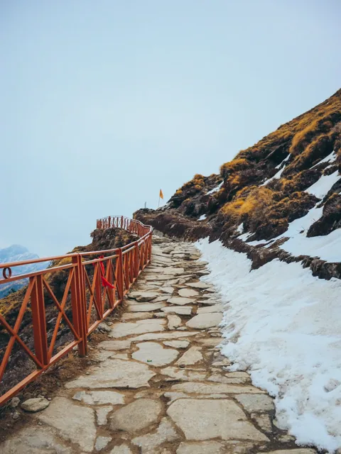 A stone path leading towards Tungnath temple